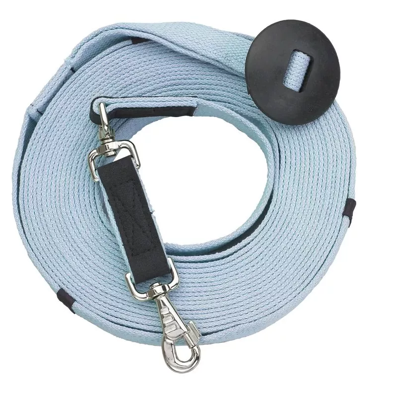Centaur Cotton Web 35ft Lunge W/Donut – Ice Blue