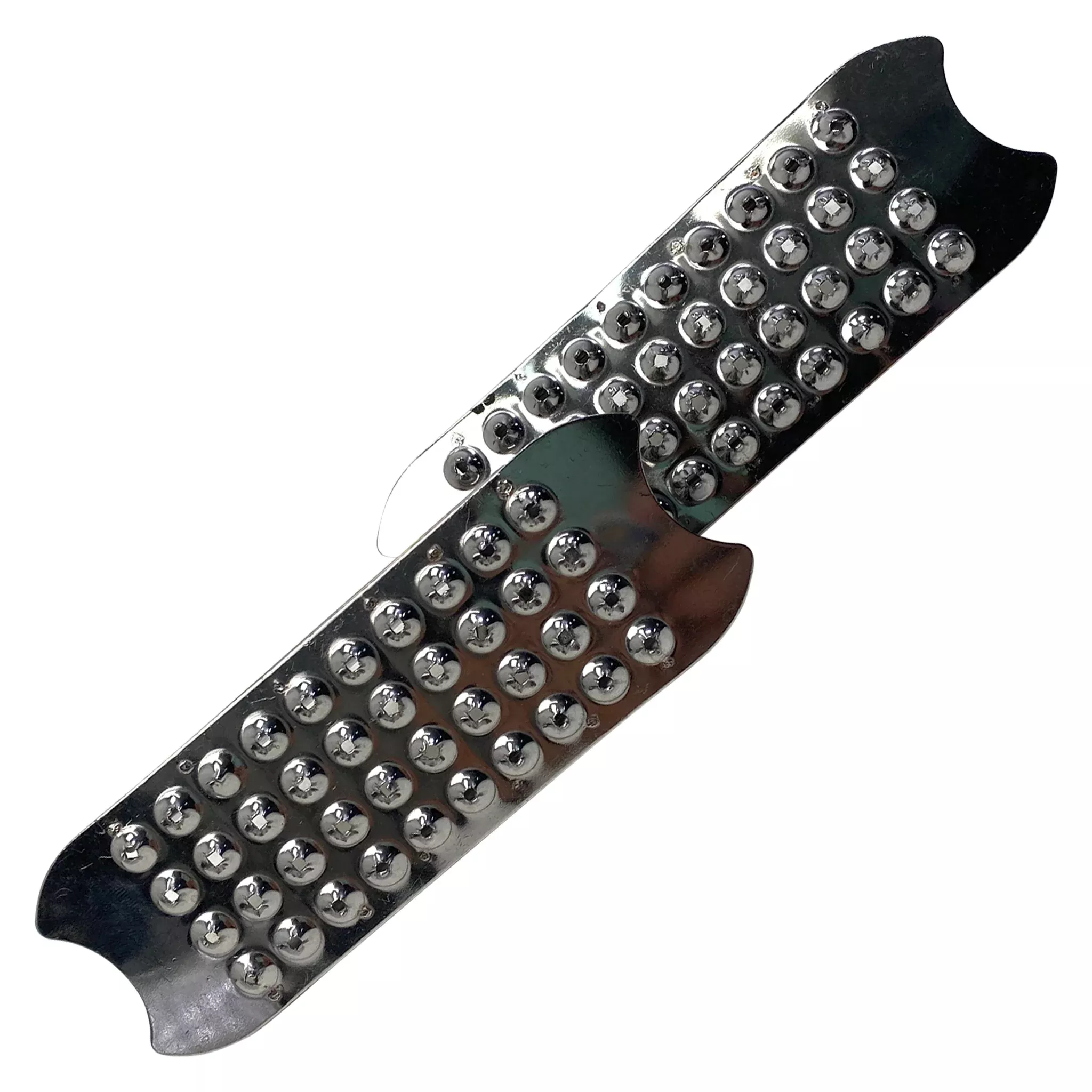 Centaur Grated Stirrup Pads in Stainless Steel - 4.5"