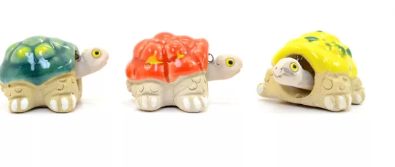 Ceramic Bobblehead Turtles- Mini