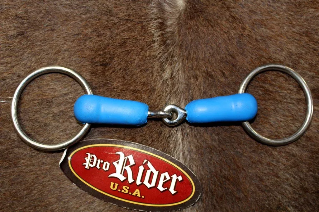 Challenger Loose Ring Soft Rubber Mouth Snaffle Horse Bit 35394