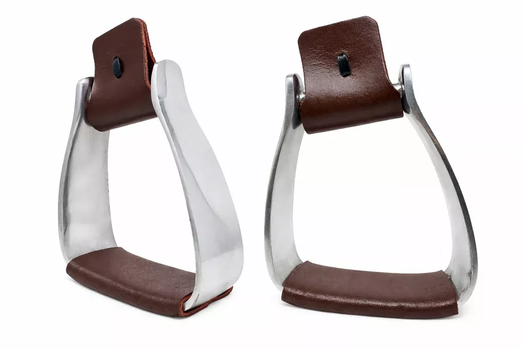 Challenger Western Saddle Angled Slanted Aluminum Stirrups 5128BR
