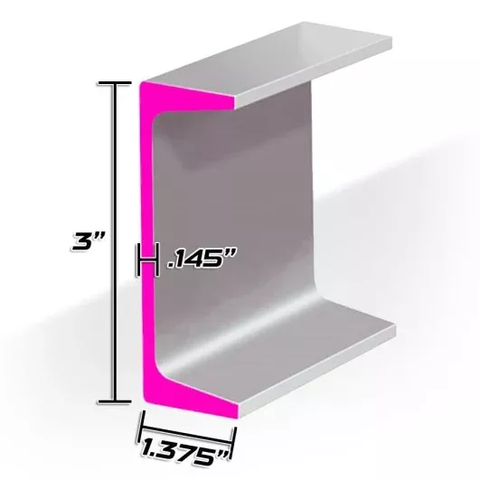 CHANNEL 3" X 3.5"