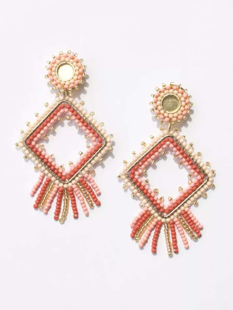 Chelsea Rose Beaded Earrings