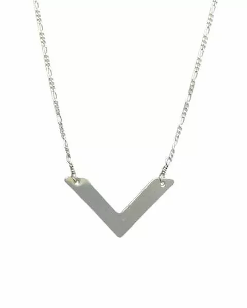 CHEVRON NECKLACE - SILVER