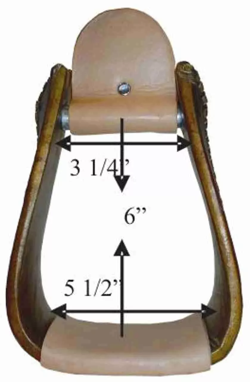 Chino Tack Deep Roper Rawhide Covered Wooden Stirrups