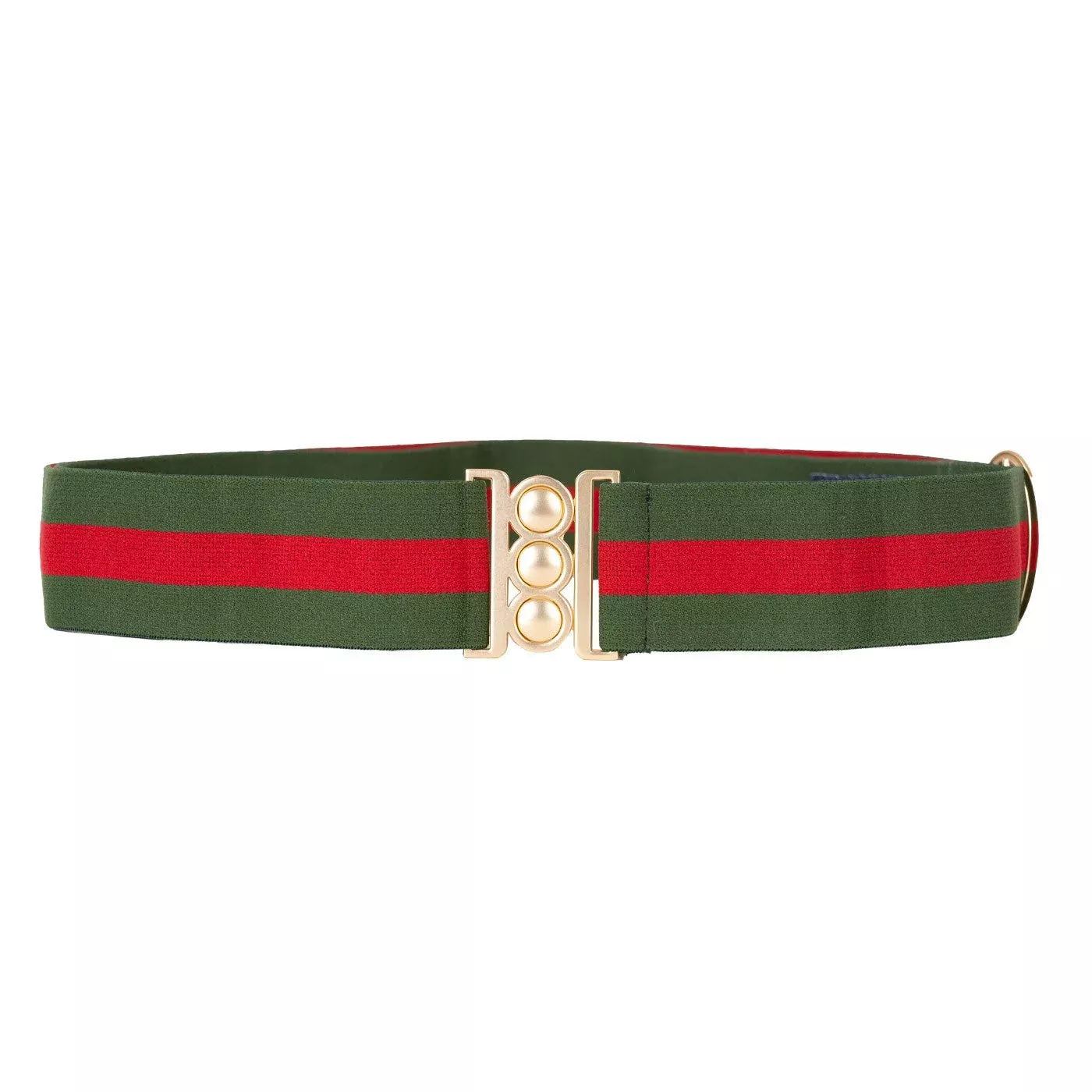 Cinto By Unbelts Hunter Tri-Stripe W/ Gold Buckle