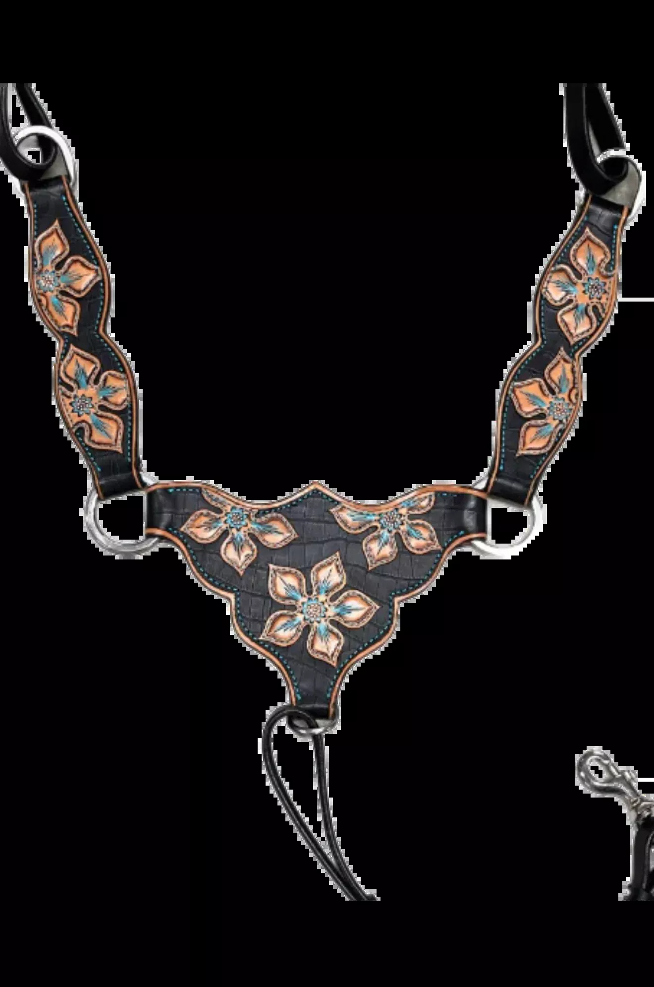 Circle Y Black Star Breastcollar