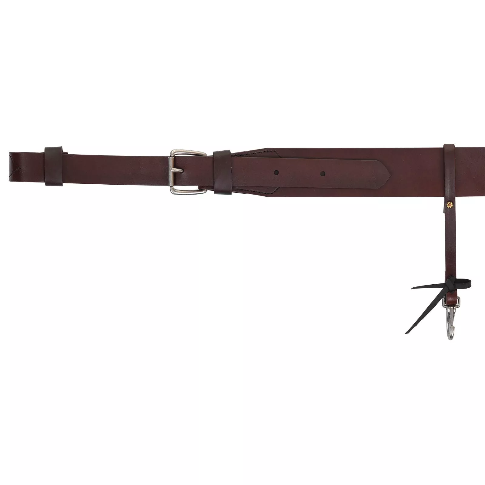 Circle Y - Smooth LightweightBrass Flank Cinch 1 3/4" X 3" - Walnut