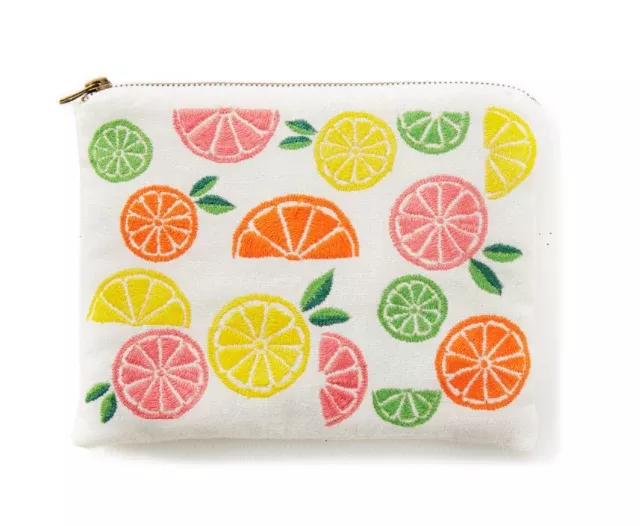 Citrus Zippered Pouch - Medium