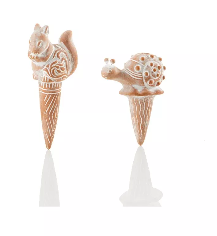 Claymates Watering Stakes - Snail or Squirrel
