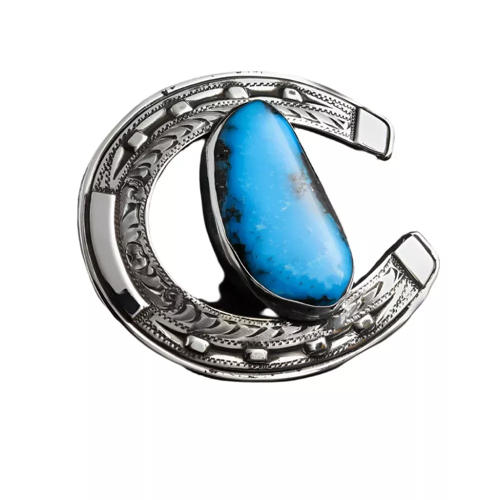 Comstock Heritage Horseshoe Turquoise Buckle