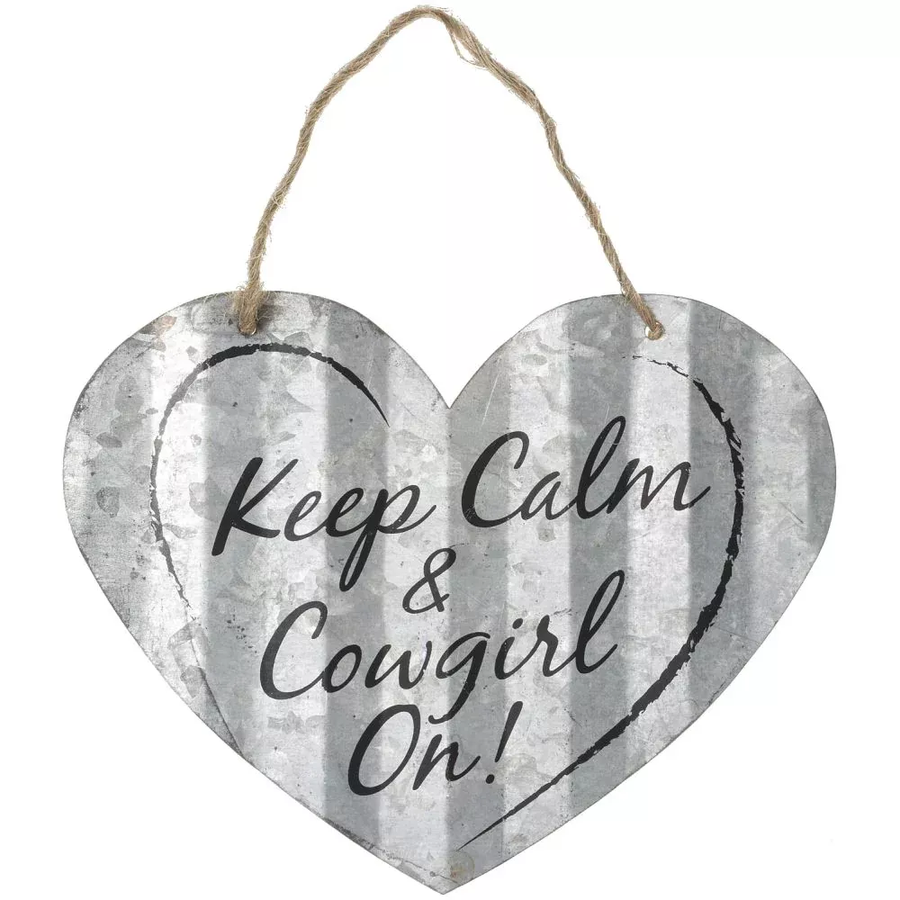 Corrugated Metal Heart Sign 5″