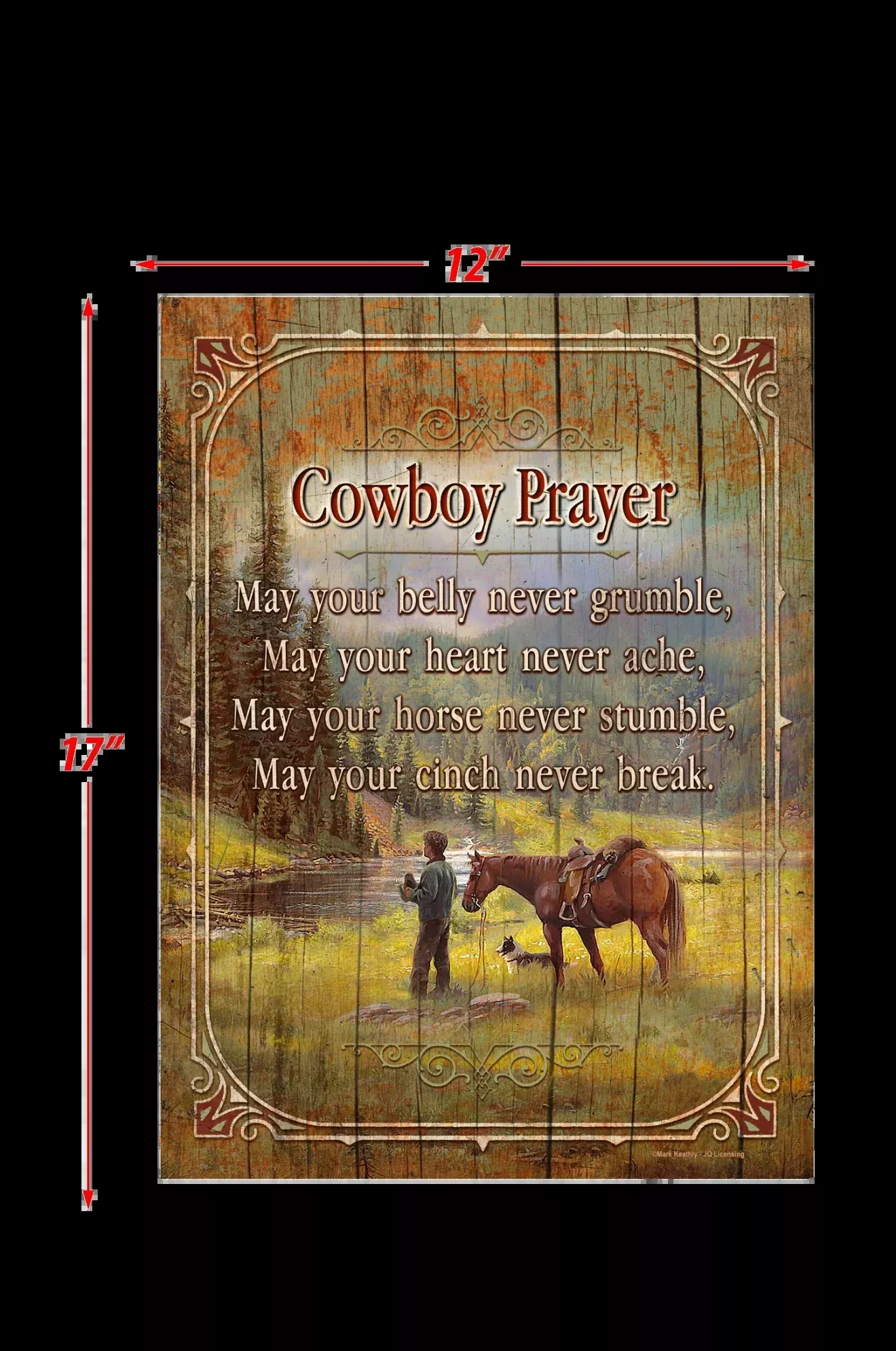 Cowboy Prayer Wood SignDISC