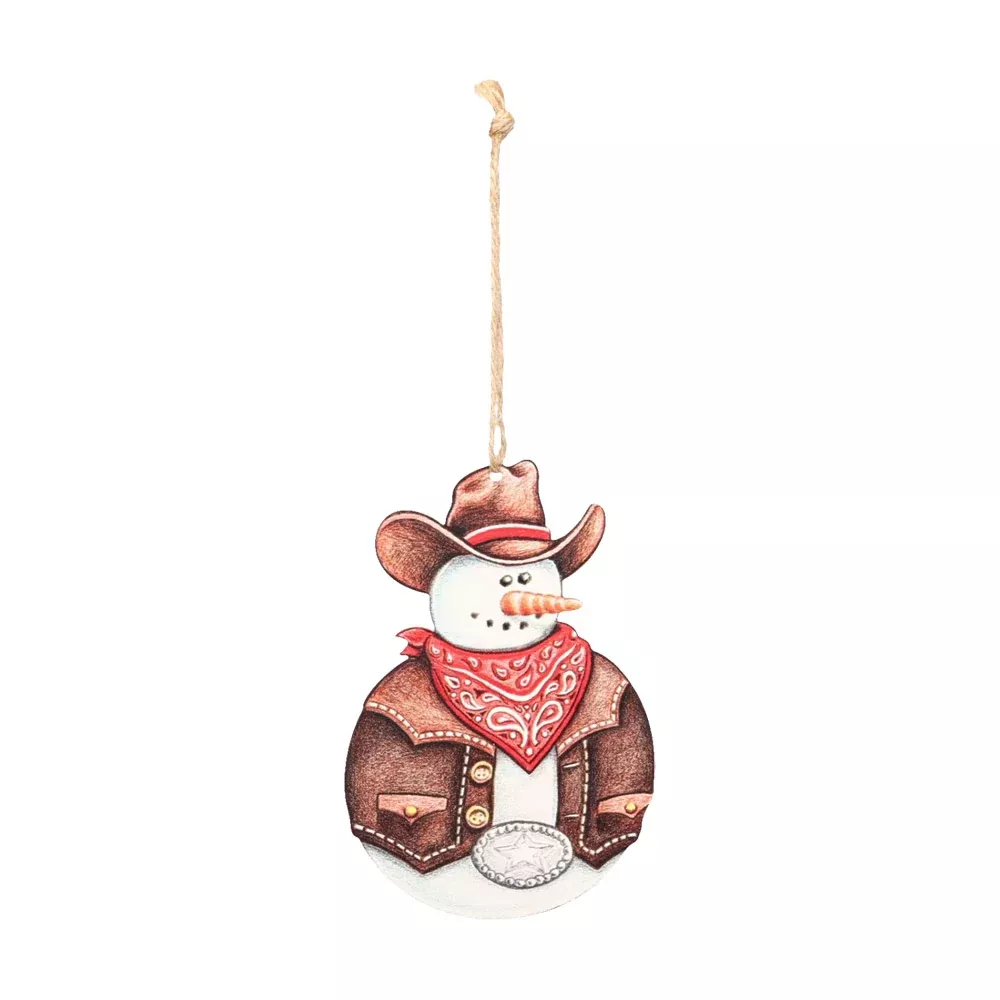 Cowboy Snowman Ornament