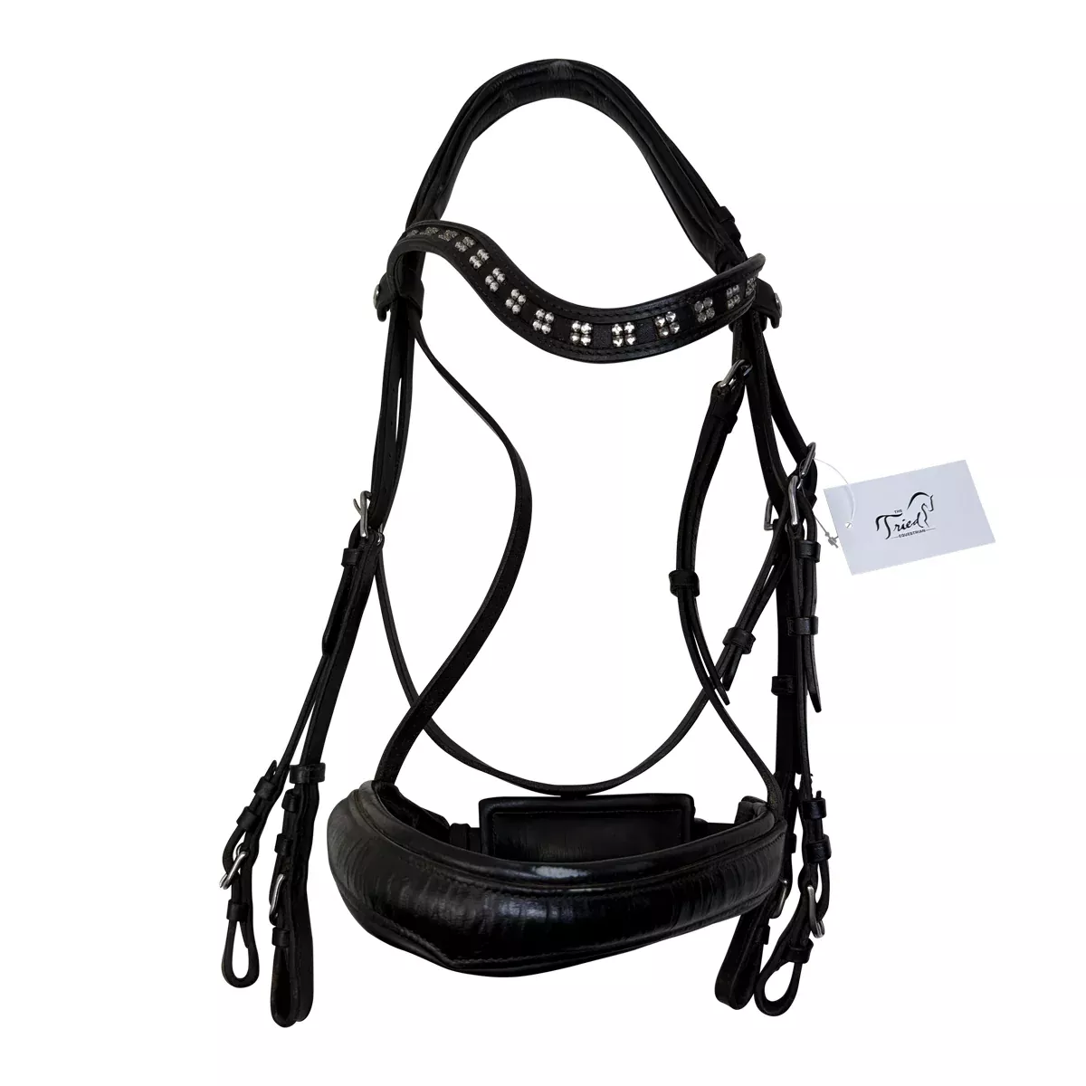 Crank Double Bridle in Black - Oversize