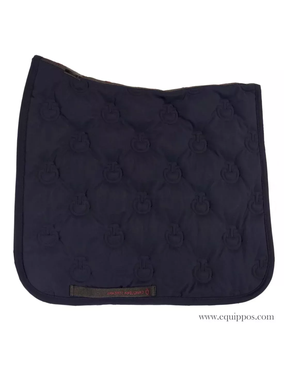 CT Jersey Stripe Dressage Saddle Pad Navy FS