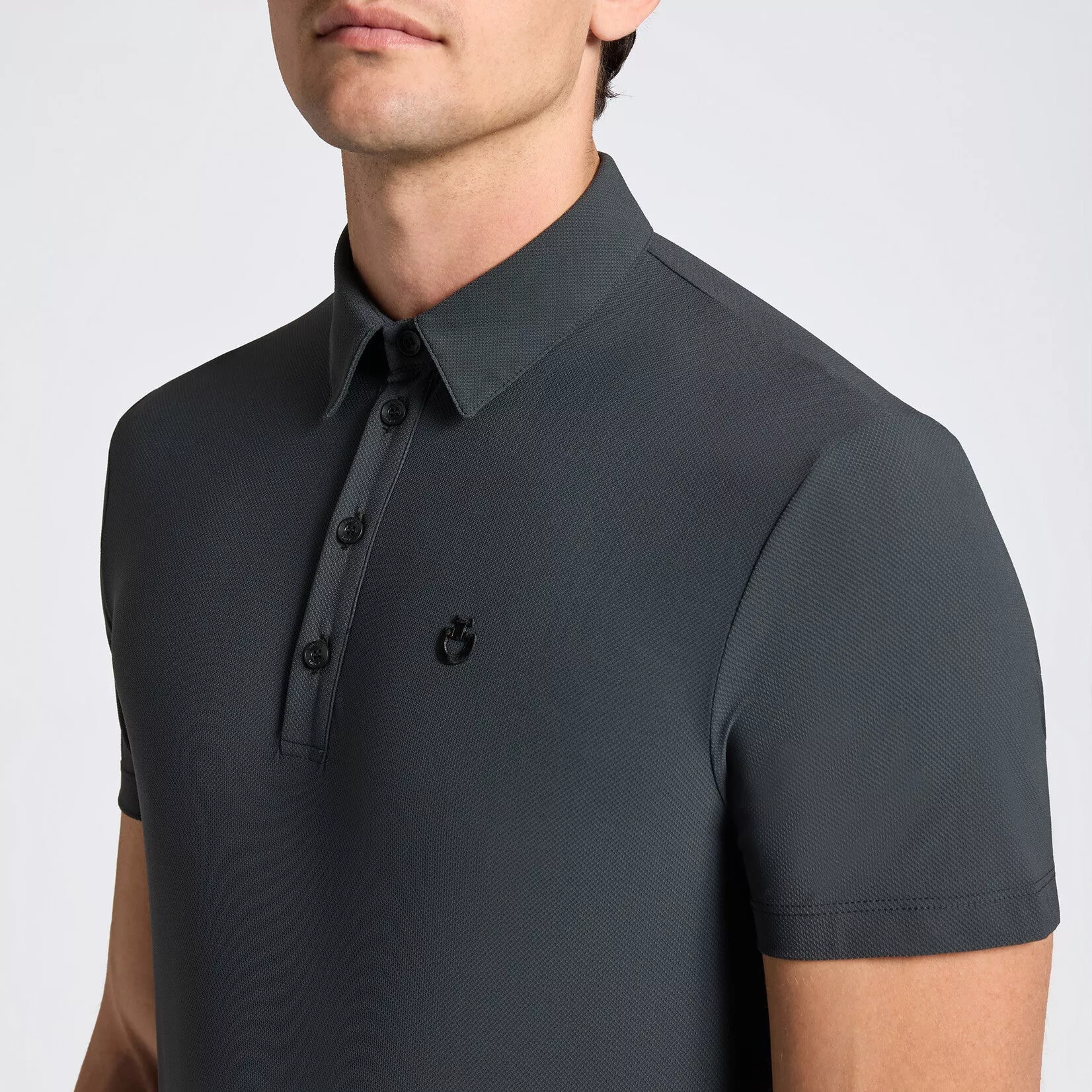CT Mens Jersey SS Training Polo w Print Logo M