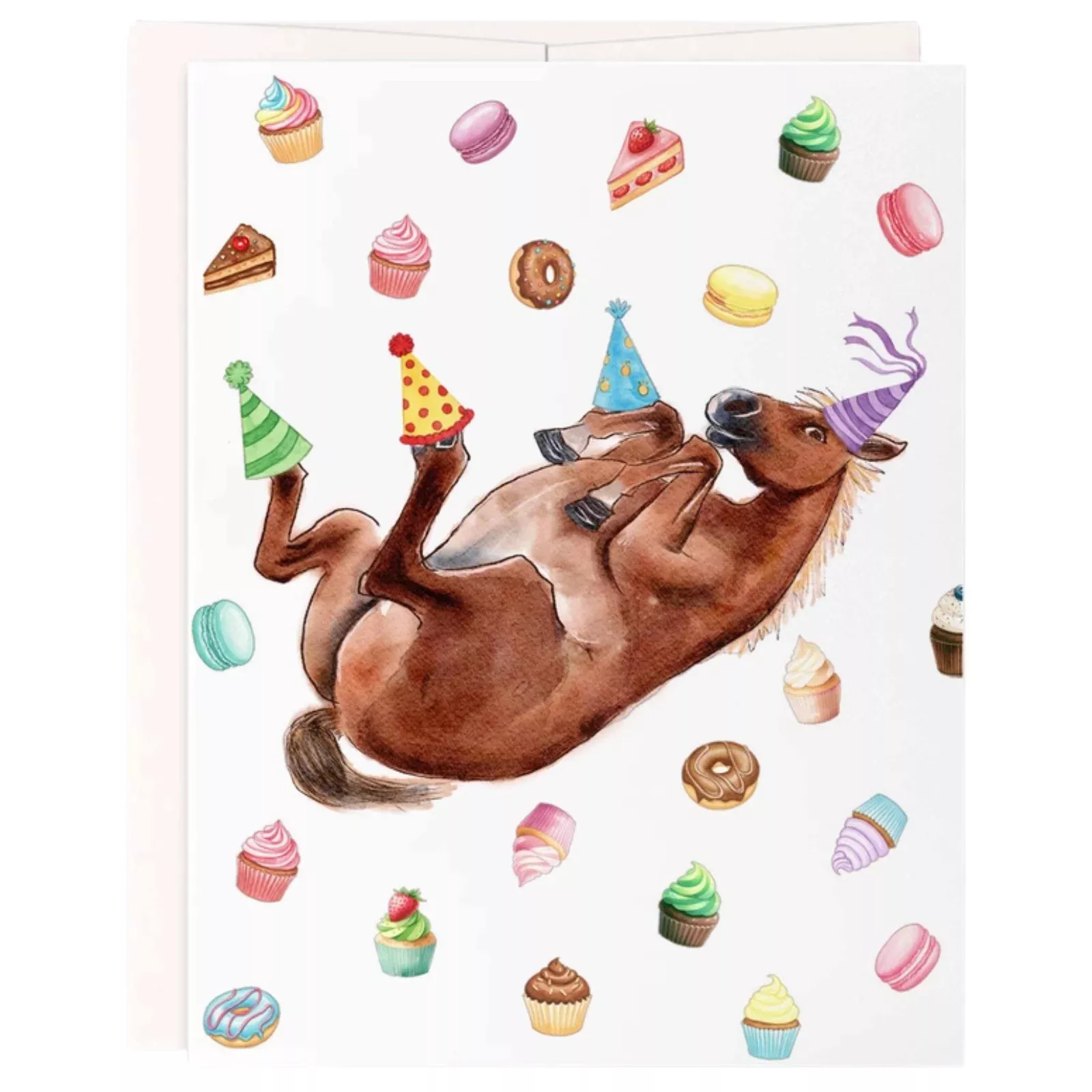 Cupcake Horse Birthday Card