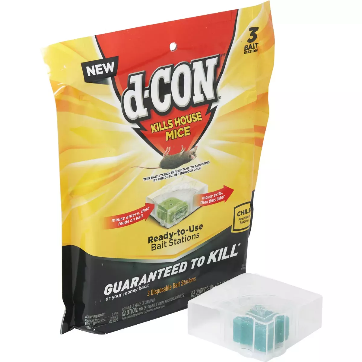 D-Con Disposable Mouse Bait Stations (3 pack)