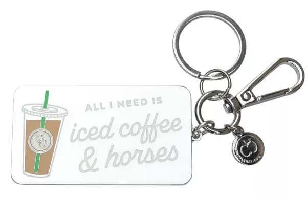 Dapplebay Iced Coffee & Horses - Keychain