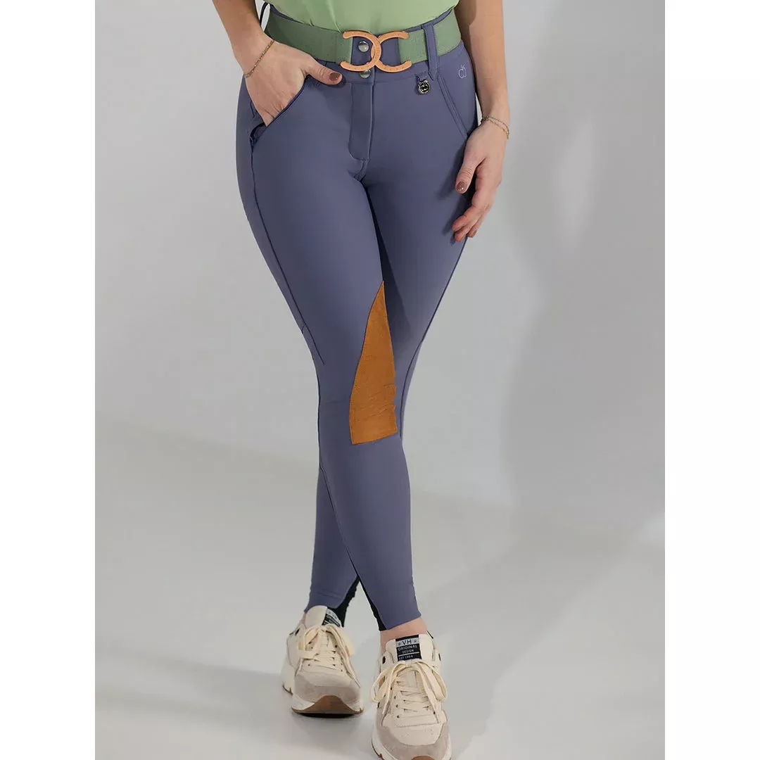 Dapplebay Sport Suede Knee Patch Breeches-Purple Dusk
