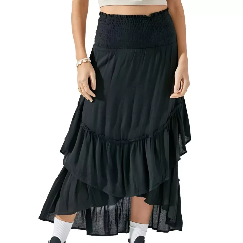 Day + Moon Smocked Convertible Midi Skirt