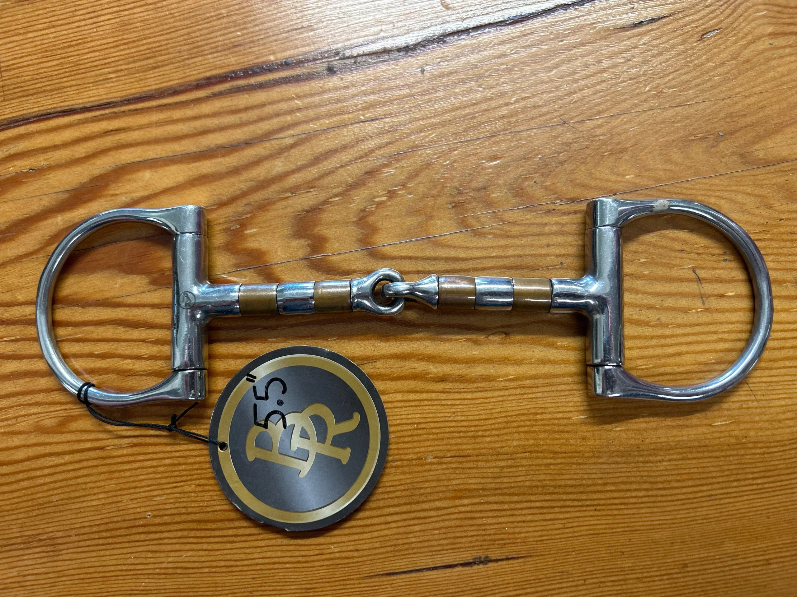 Dee Ring Snaffle with Copper Rollers 5.5”