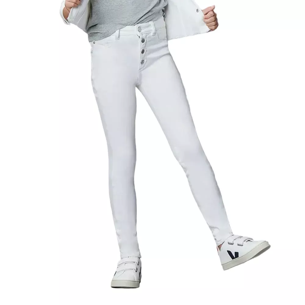 DL1961 Girl's White Chloe High Rise Skinny Jean - FINAL SALE