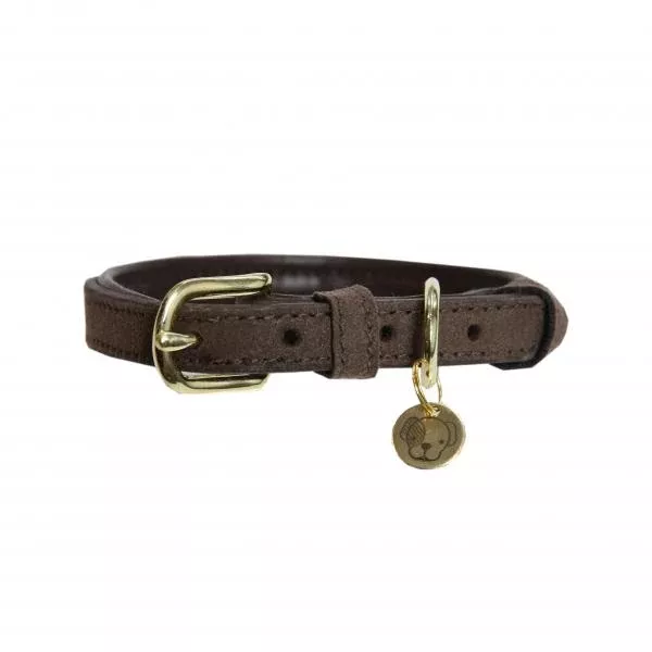 Dog Collar Leather Velvet