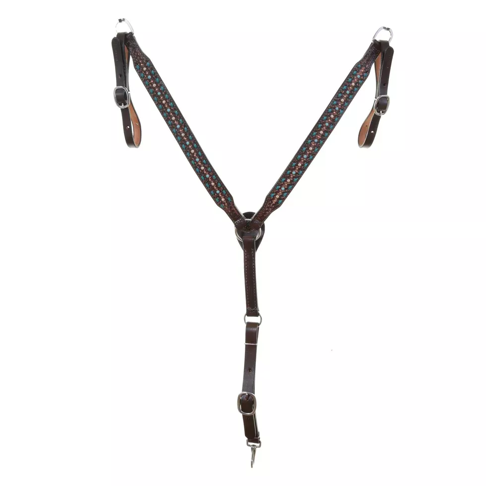 Double J Brown Vintage Ric Rac Breast Collar