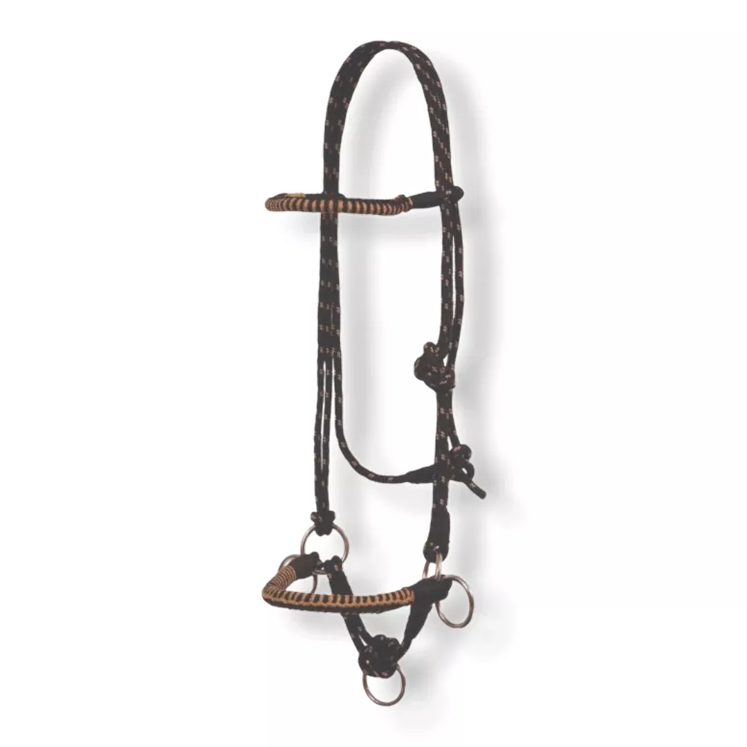 Draft Side Pull Rope Halter with Braided Nose
