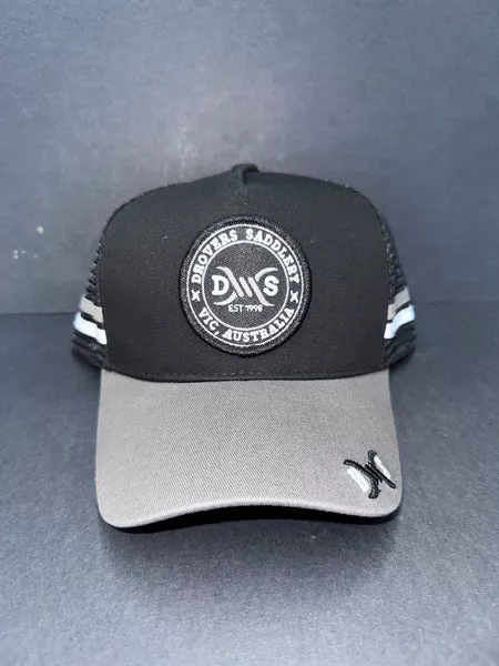 Drovers Saddlery Trucker Cap - Black /Grey