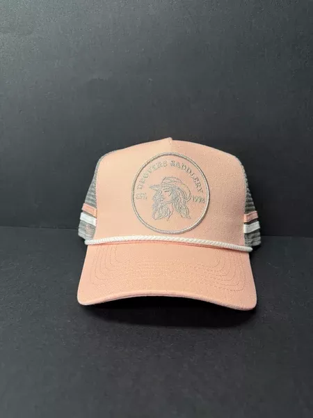 Drovers Saddlery Trucker Cap - Pink /Silver