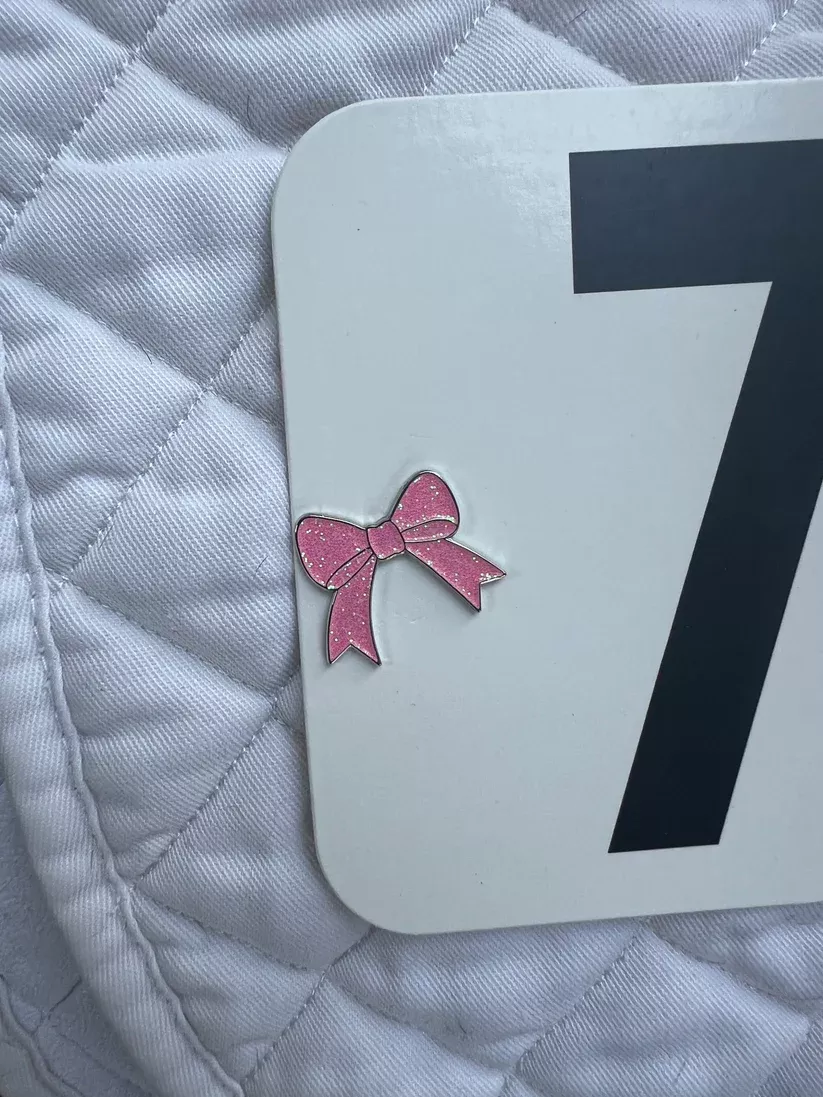 Dubois Cheval - Number Pin - Pink Bows