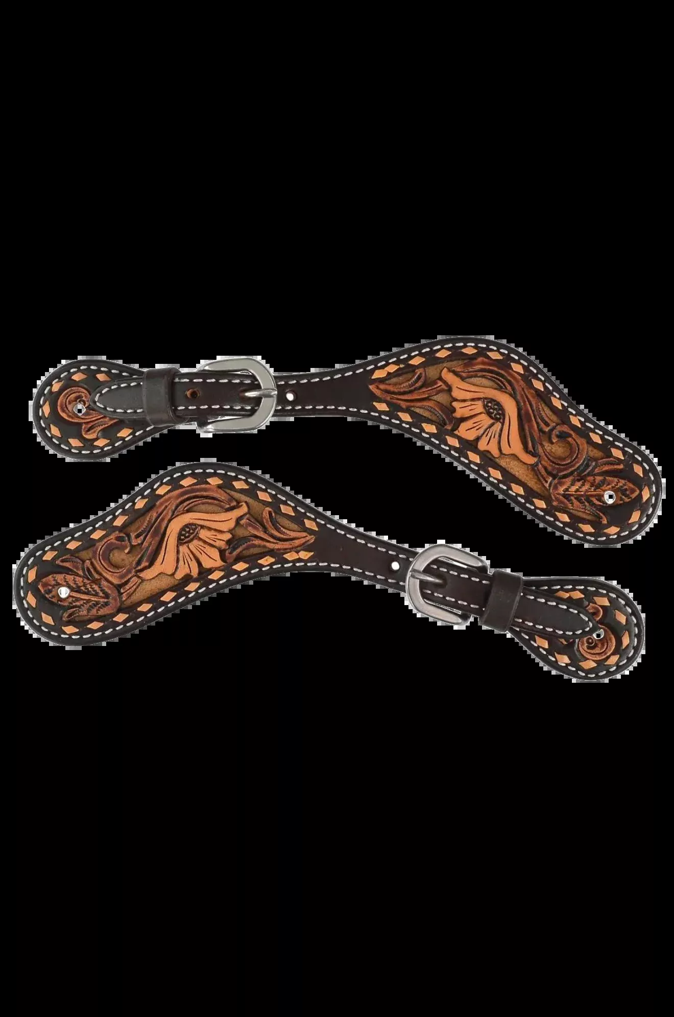 Dusty Floral Ladies Spur Straps