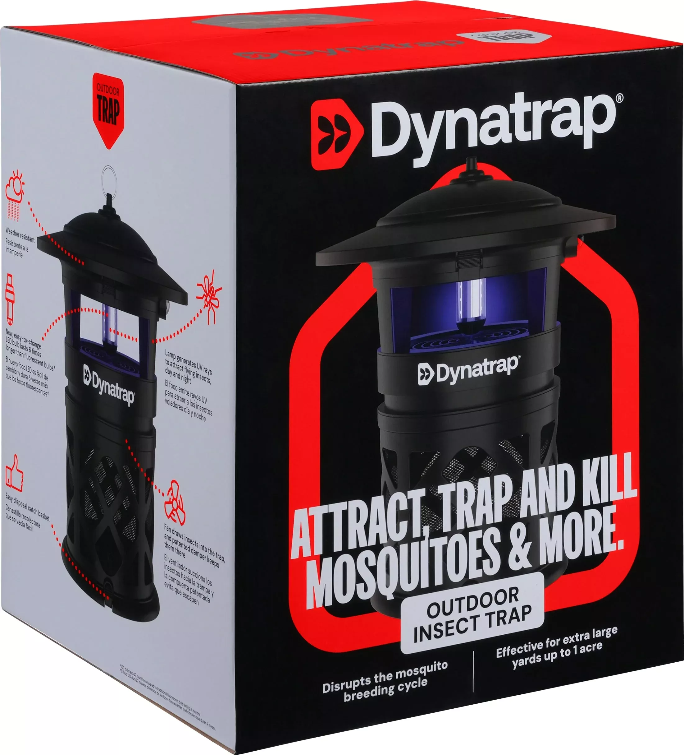 Dynatrap Outdoor LED Mosquito & Insect Trap 1 Acre Blk