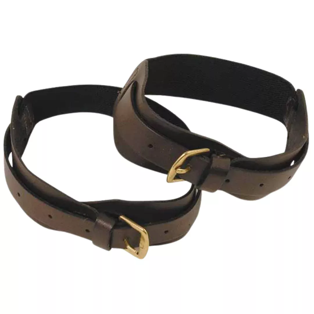 Easy-On Garter Straps in Brown - Small