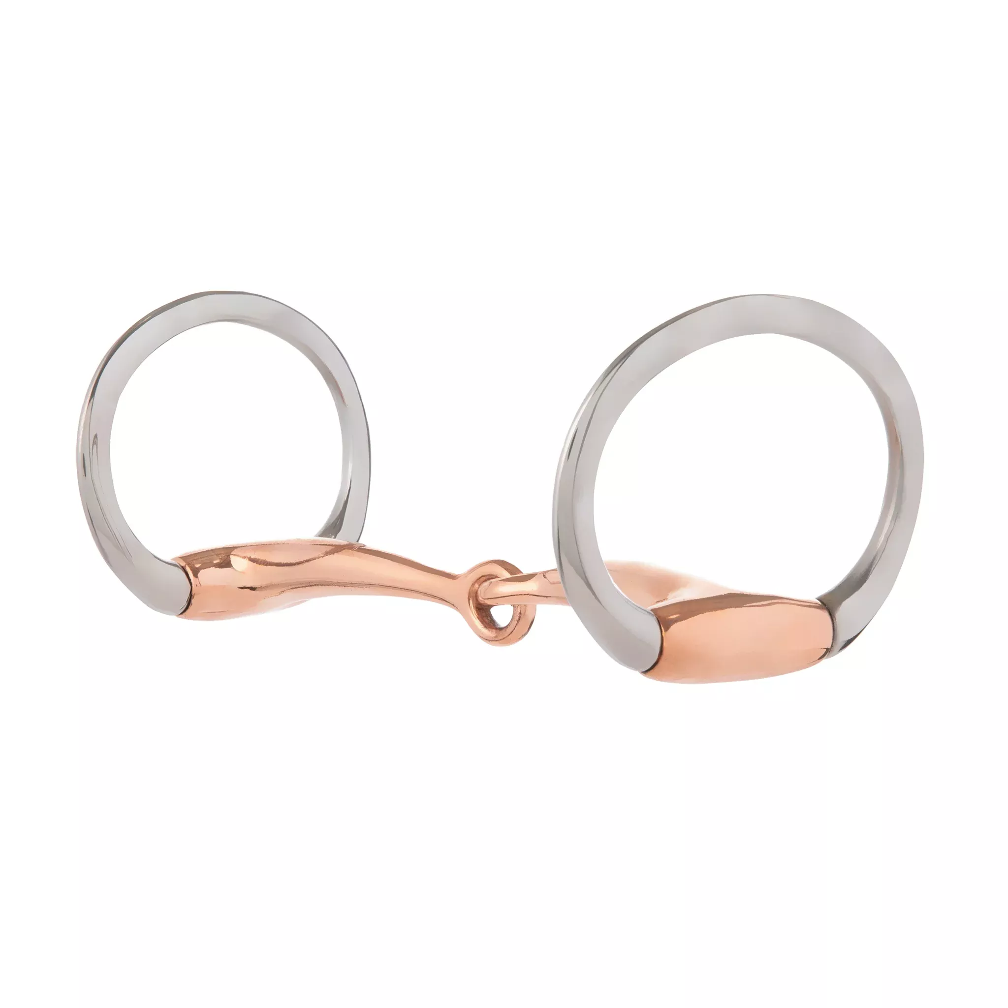 Eggbutt Snaffle Bit, 5-1/2" Copper Plated Mouth