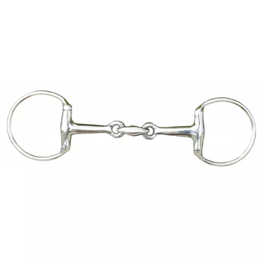 Eggbutt snaffle with lozenge, stainless steel 18mm