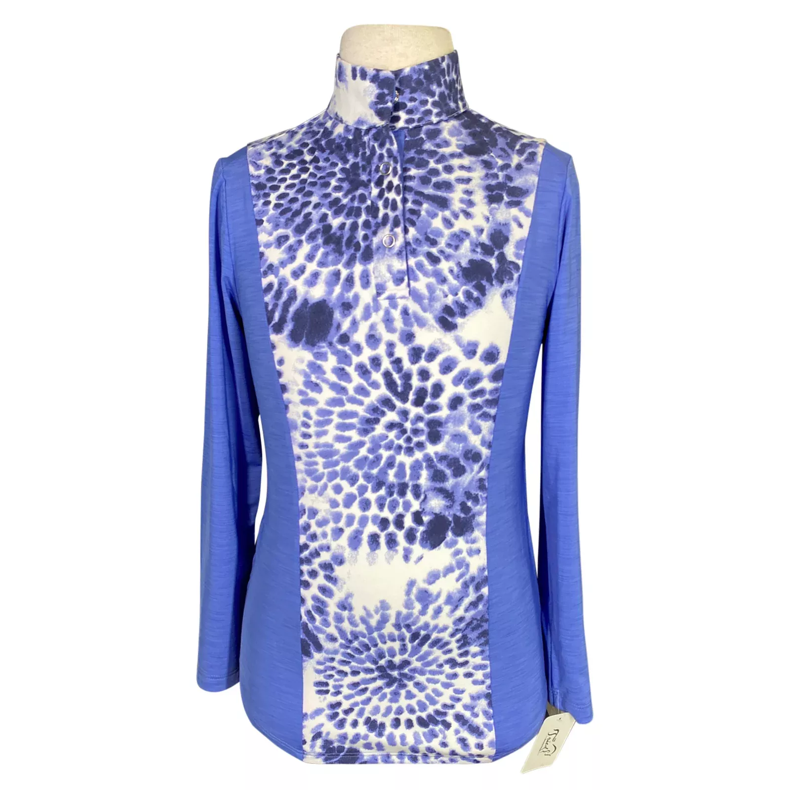 Elliena EQ 'The Edge' Polo in Periwinkle/Spots - Children's Medium