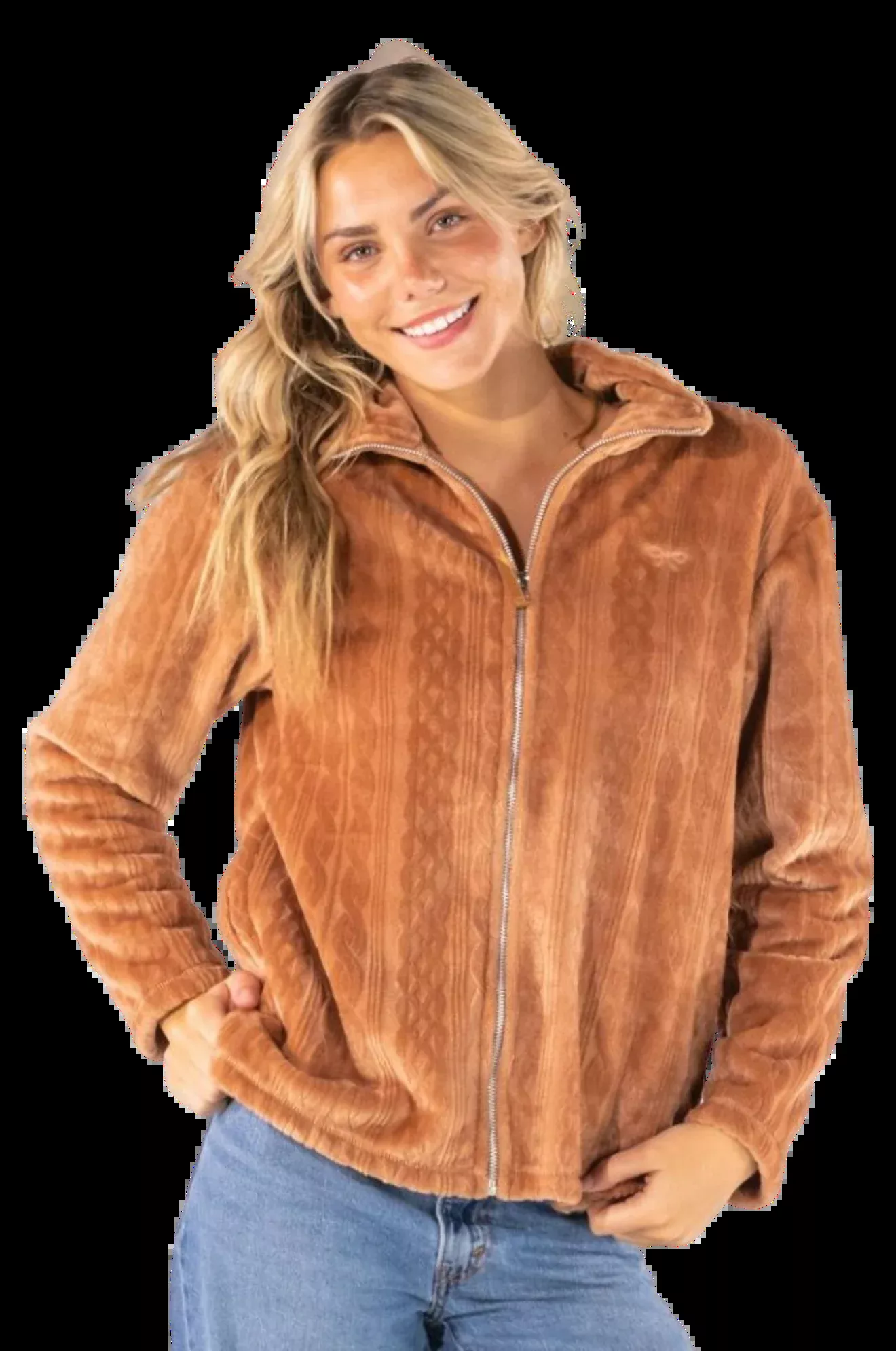 Elsie Plush Zip-up Jacket