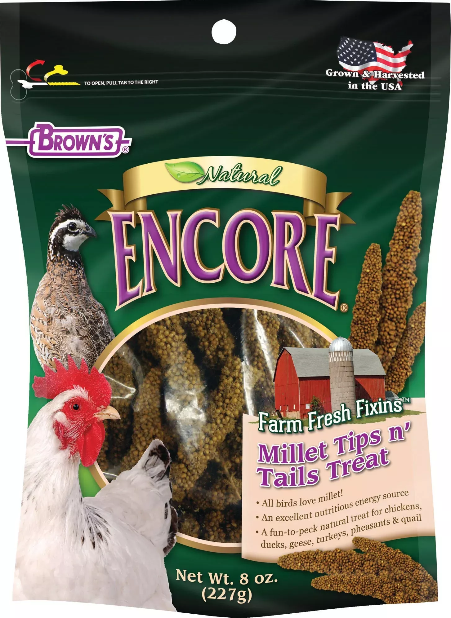 Encore Natural Millet Tips N Tails Treat 8 oz