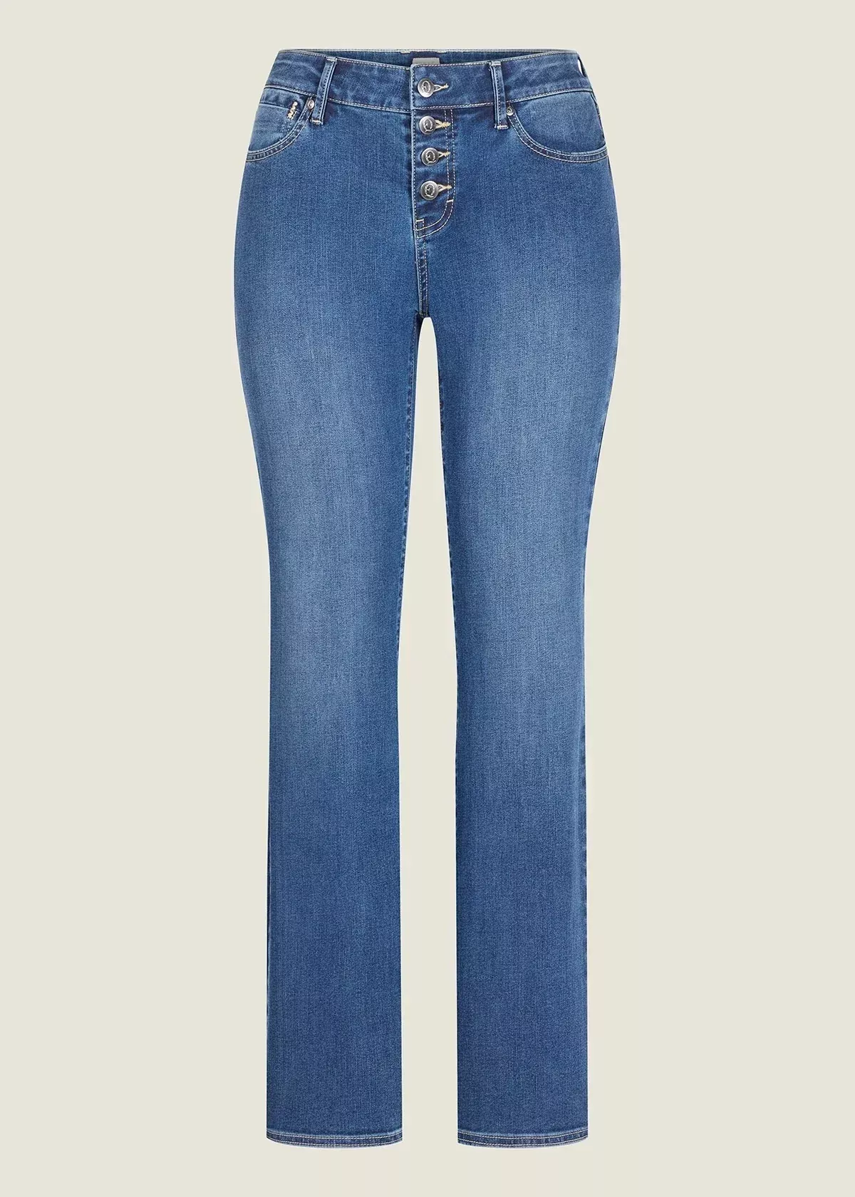 EQL by Kerrits Ladies In Motion Button Fly Straight Leg Jeans