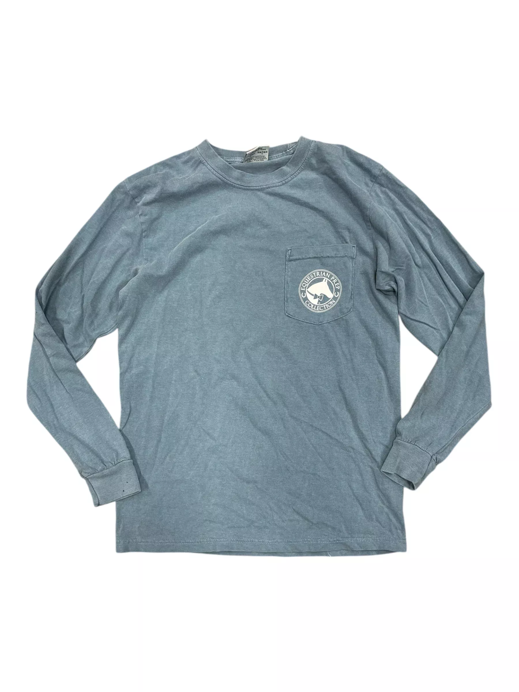Equestrian Prep LS Tee - Light Blue - S - USED