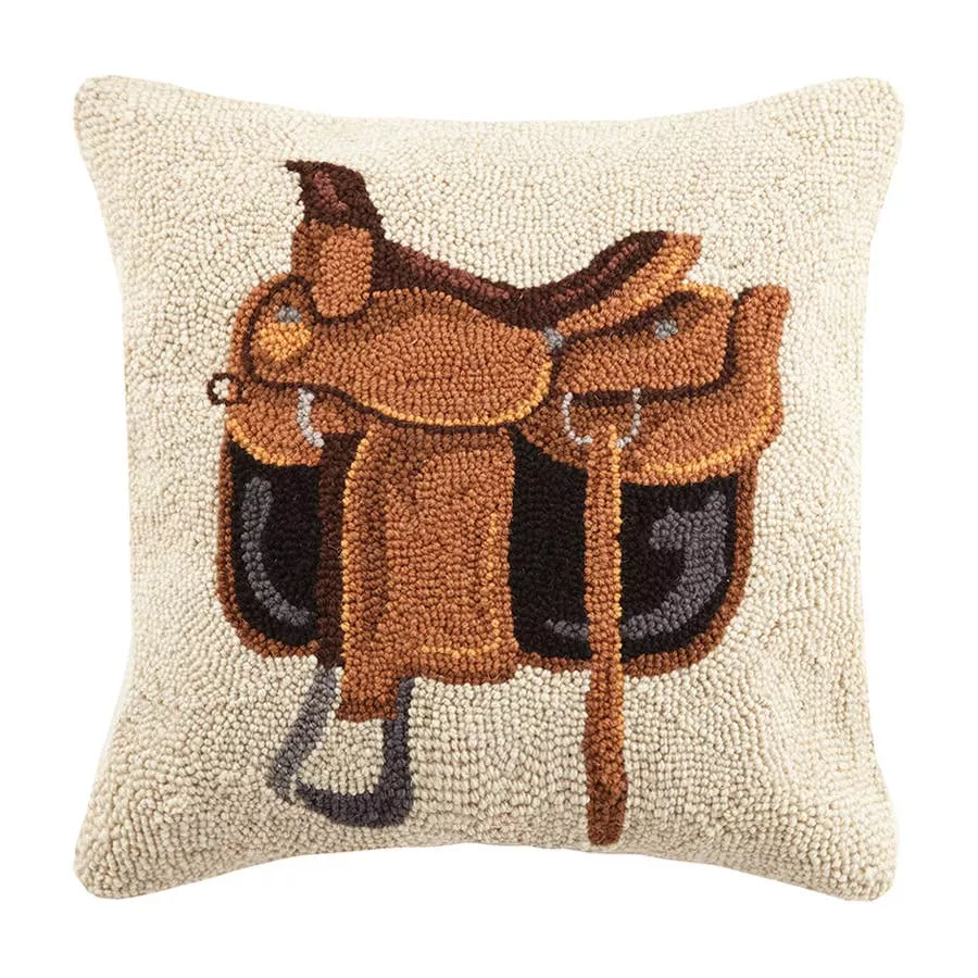 Equestrian Western Saddle Bag Hook Pillow