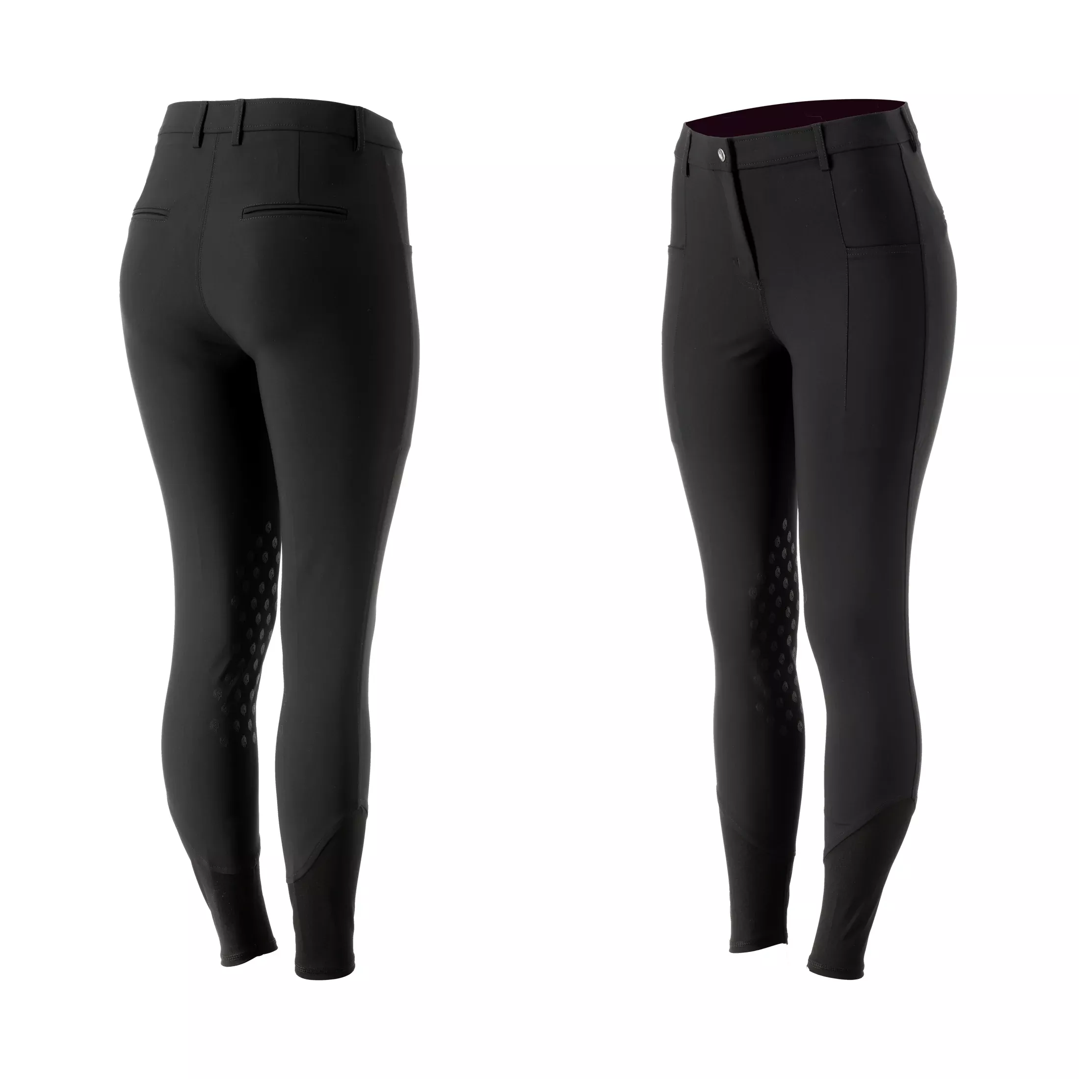 Equinavia Anna Womens Tailored Knee Patch Breeches - Black