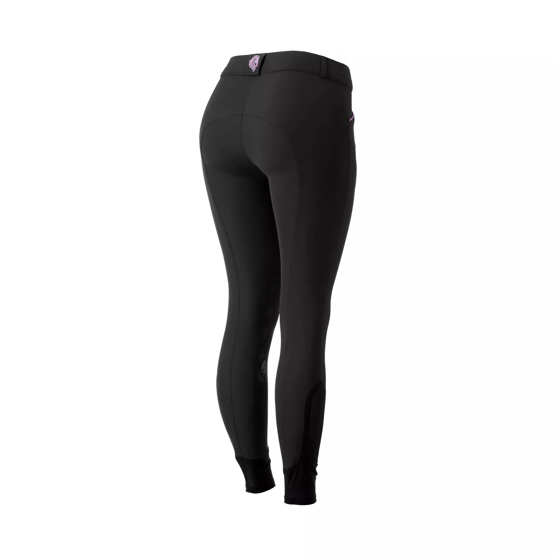 Equinavia Astrid Womens Summer Knee Patch Breeches - Black/Orchid Mist
