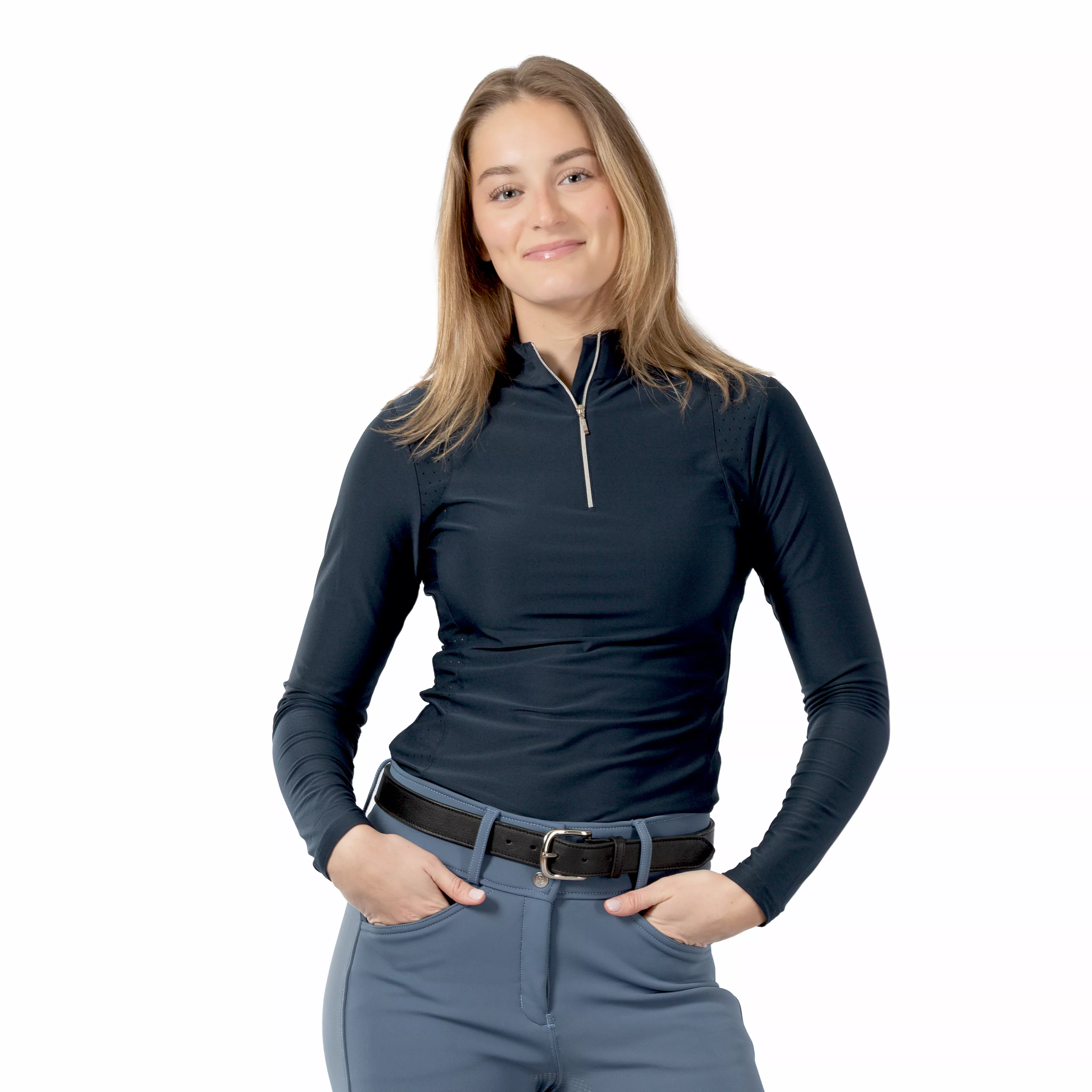 Equinavia Aurora Womens Long Sleeved Training Shirt - Navy