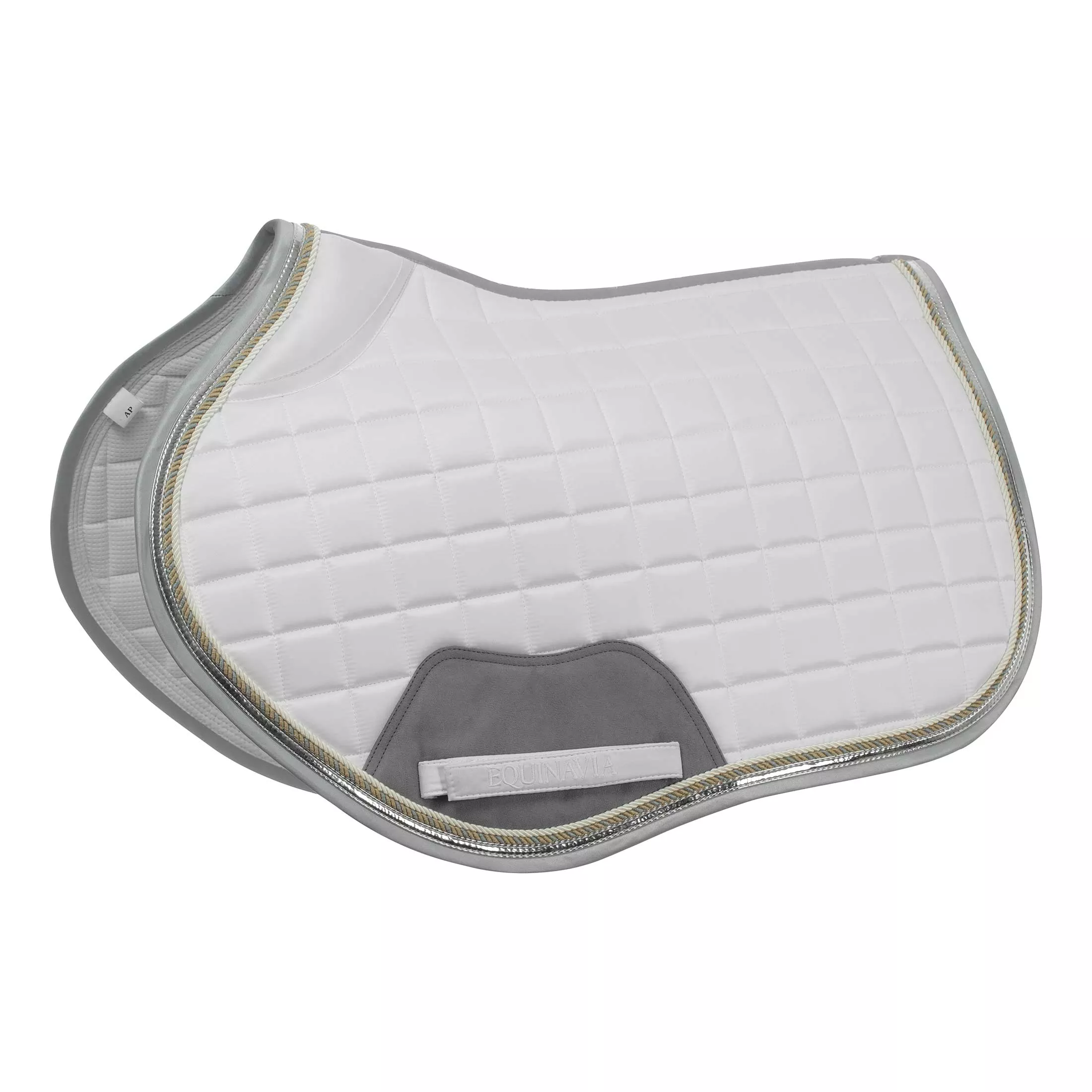 Equinavia Copenhagen Stay Put All Purpose Saddle Pad - White/Slate Gray