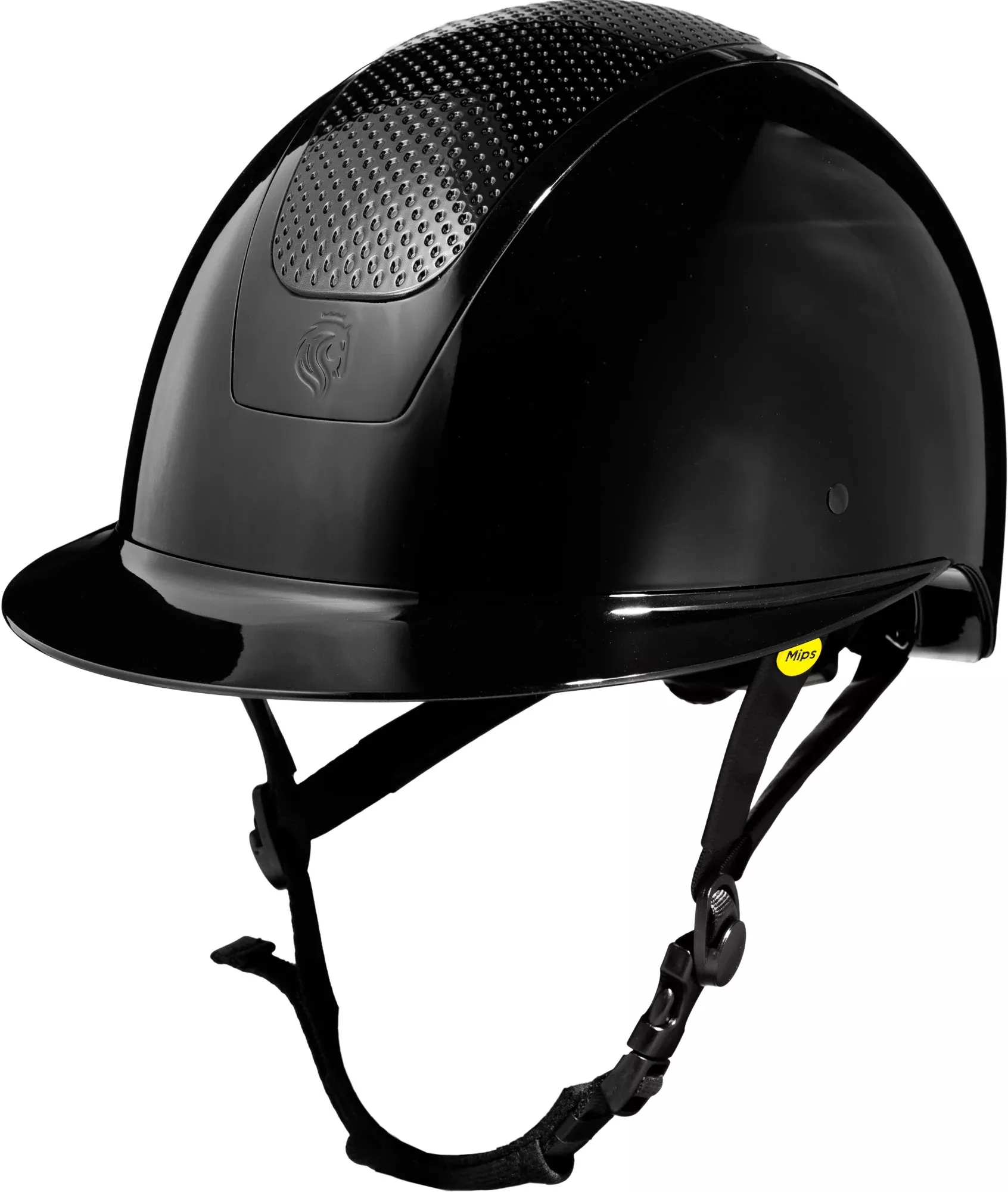 Equinavia Crown Glossy Mips Riding Helmet - Black/Black